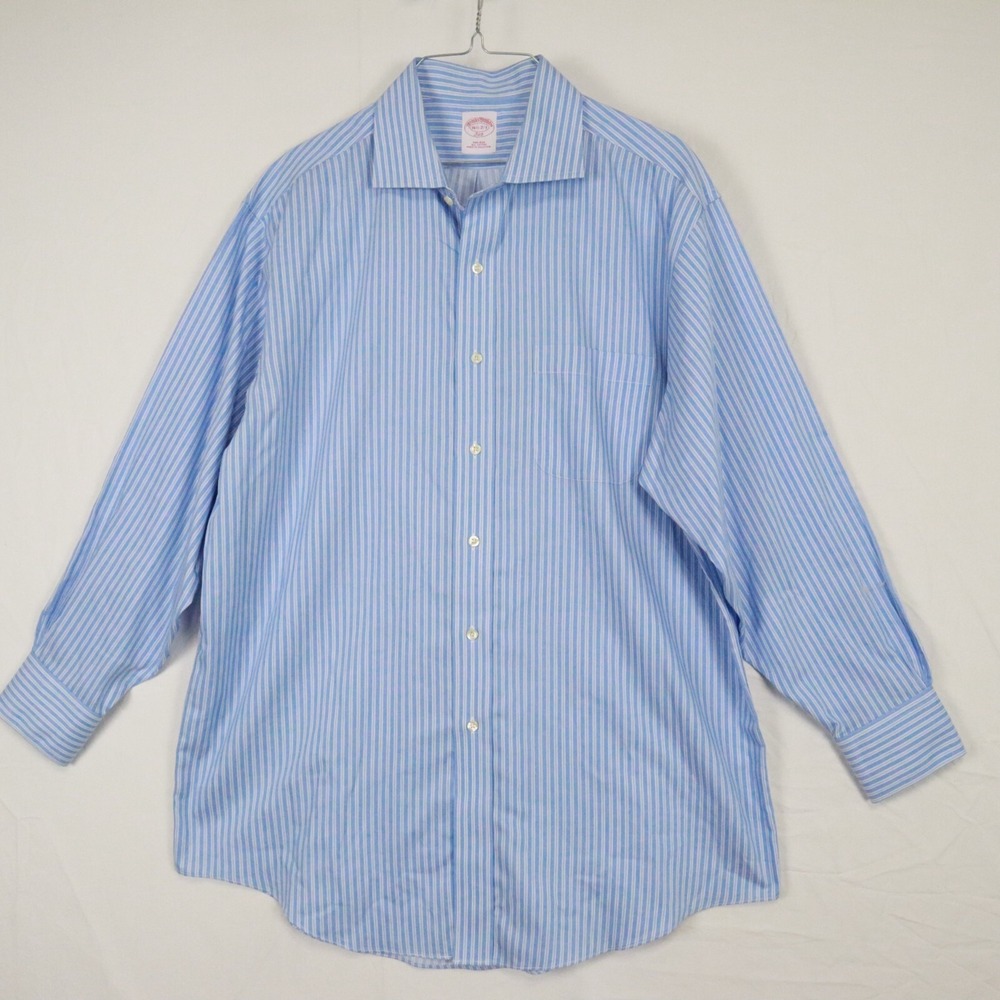 Brooks Brothers Shirt Mens‎ 16.5-2/3 346 Non Iron Button Up Striped Long Sleeve